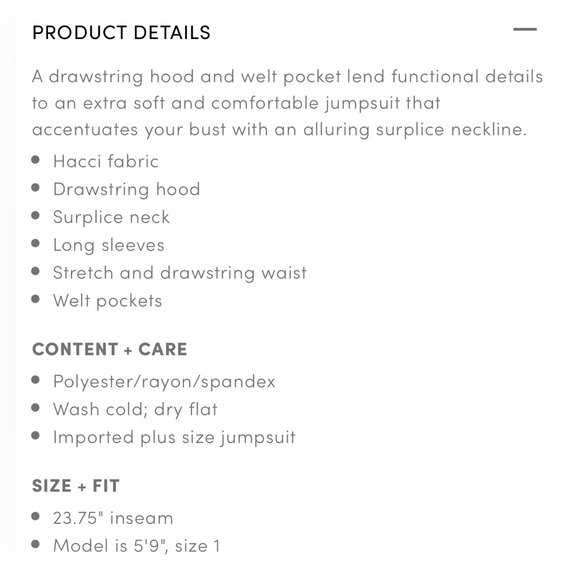 NWOT Torrid Black long sleeve Hacci jumpsuit with hood - Picture 11 of 12